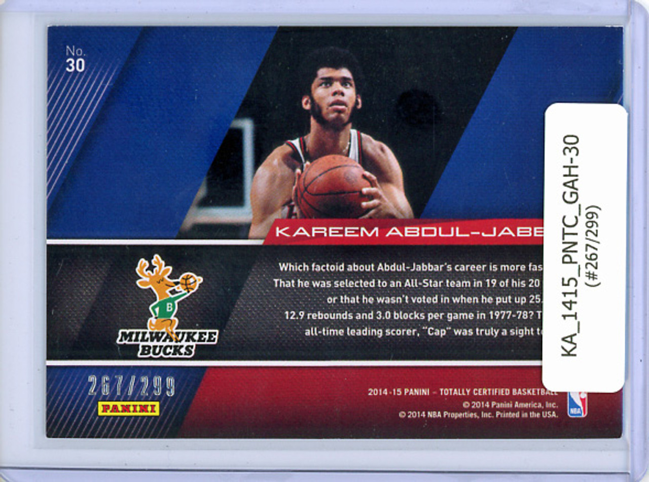 Kareem Abdul-Jabbar 2014-15 Totally Certified, Great American Heroes #30 (#267/299)