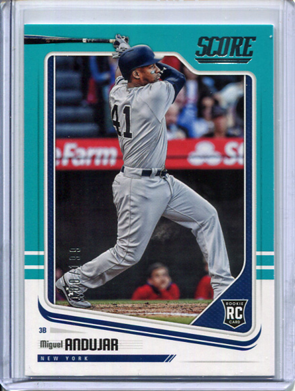 Miguel Andujar 2018 Chronicles, Score #30 Teal (#100/199)