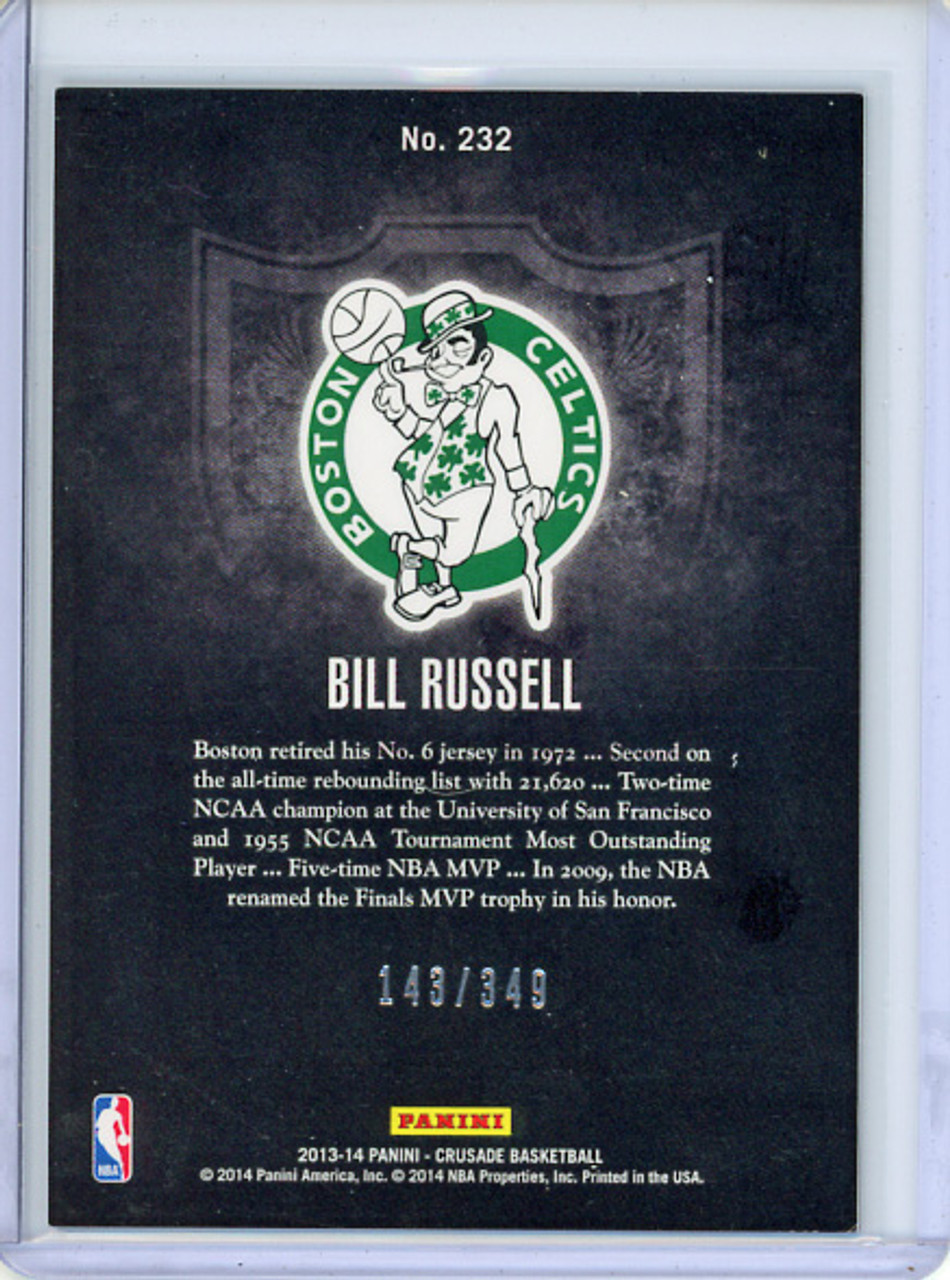 Bill Russell 2013-14 Crusade #232 Red (#143/349)