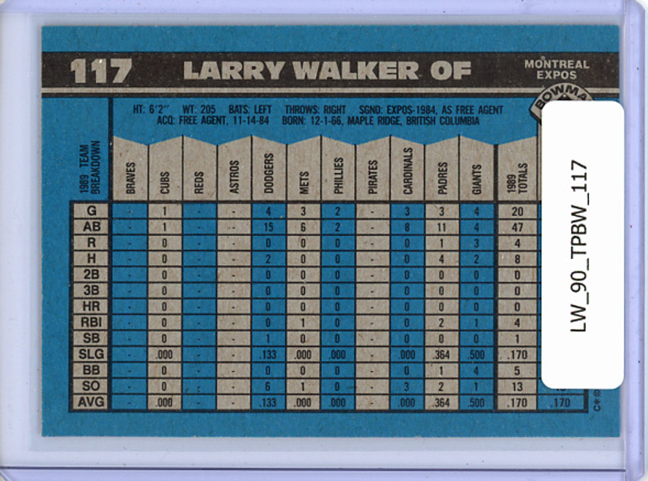 Larry Walker 1990 Bowman #117