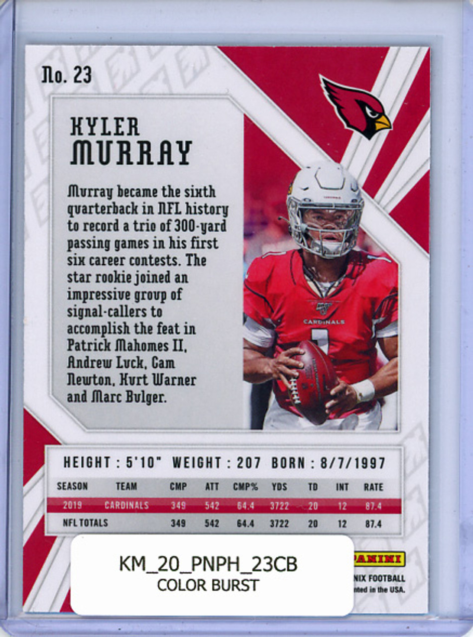Kyler Murray 2020 Phoenix #23 Color Burst