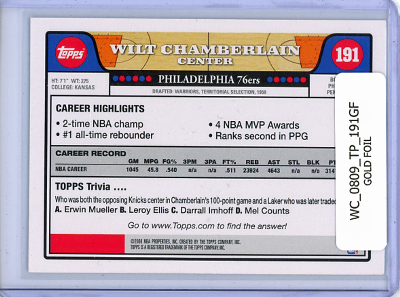 Wilt Chamberlain 2008-09 Topps #191 Gold Foil