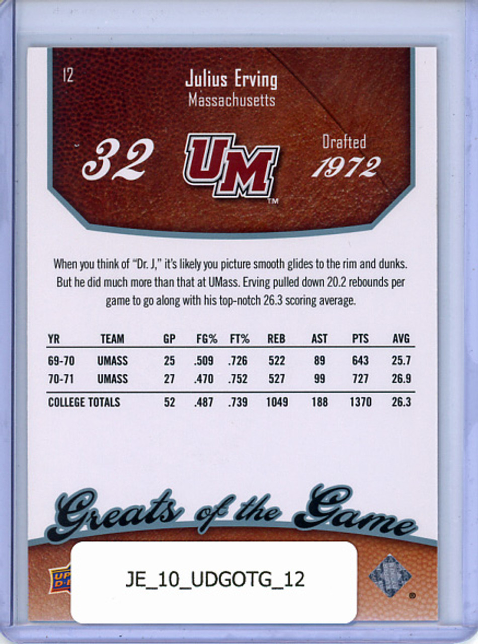 Julius Erving 2010 UD Greats of the Game #12