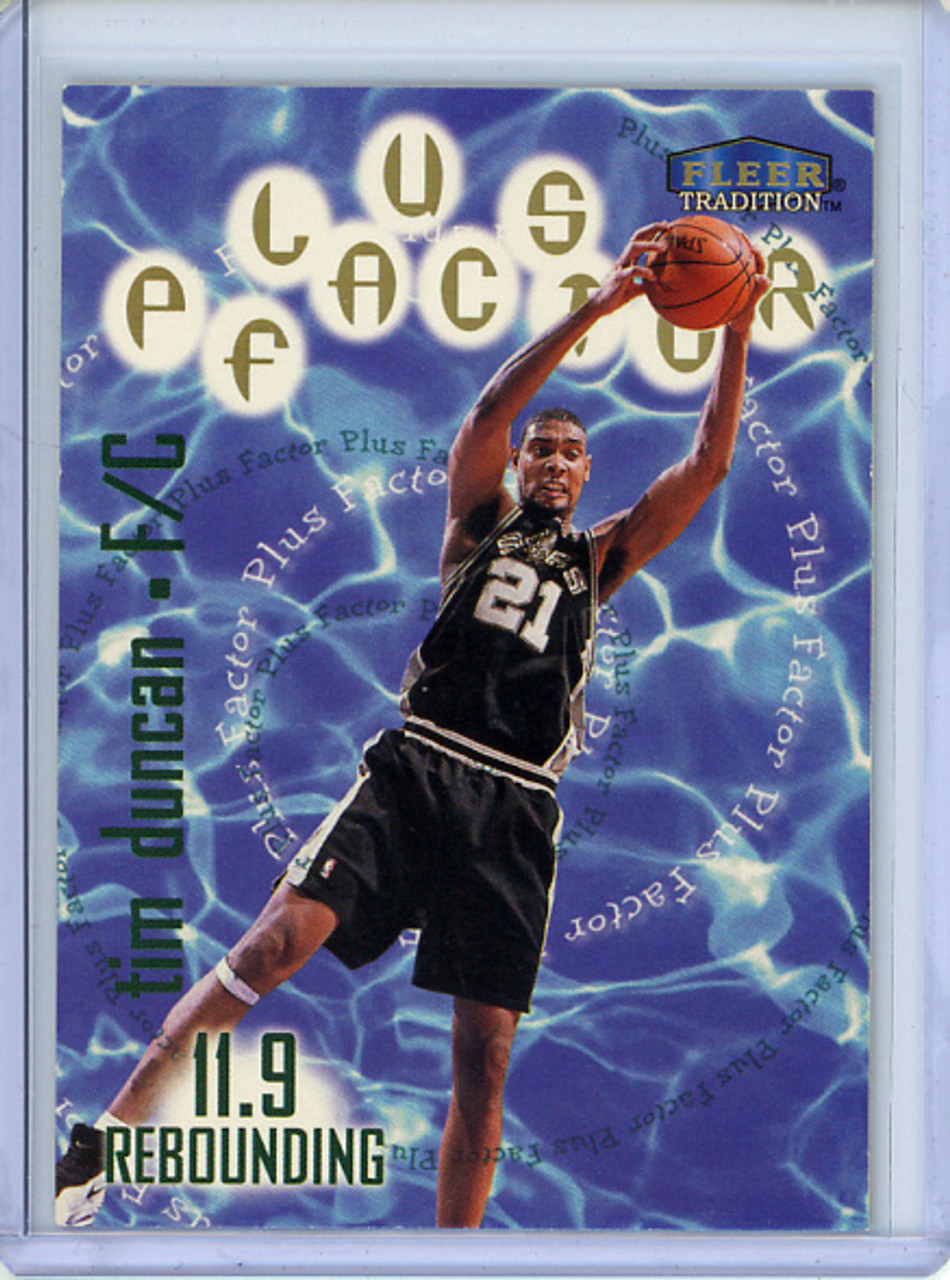 Tim Duncan 1998-99 Tradition #141 Plus Factor