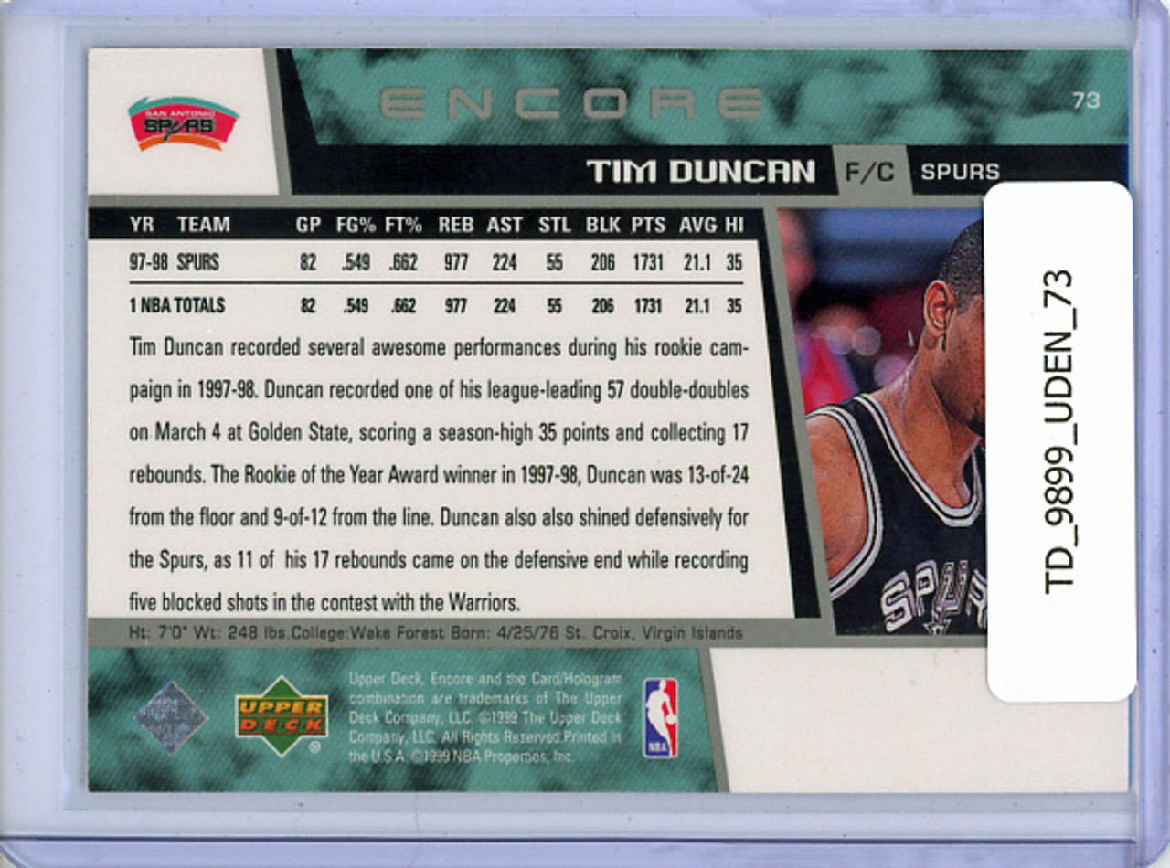 Tim Duncan 1998-99 Encore #73