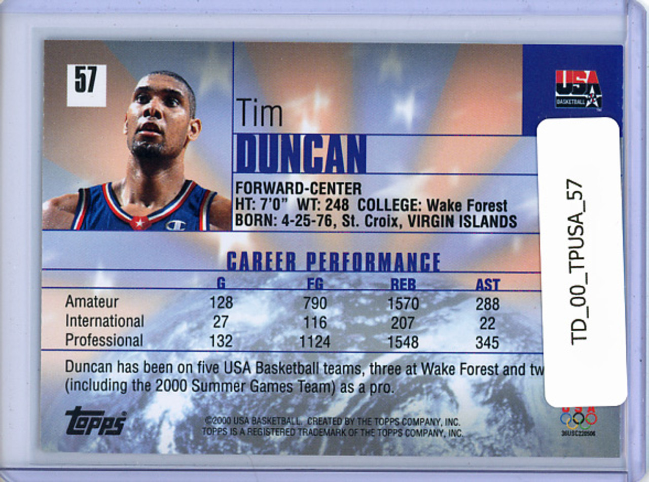 Tim Duncan 2000 Topps USA #57