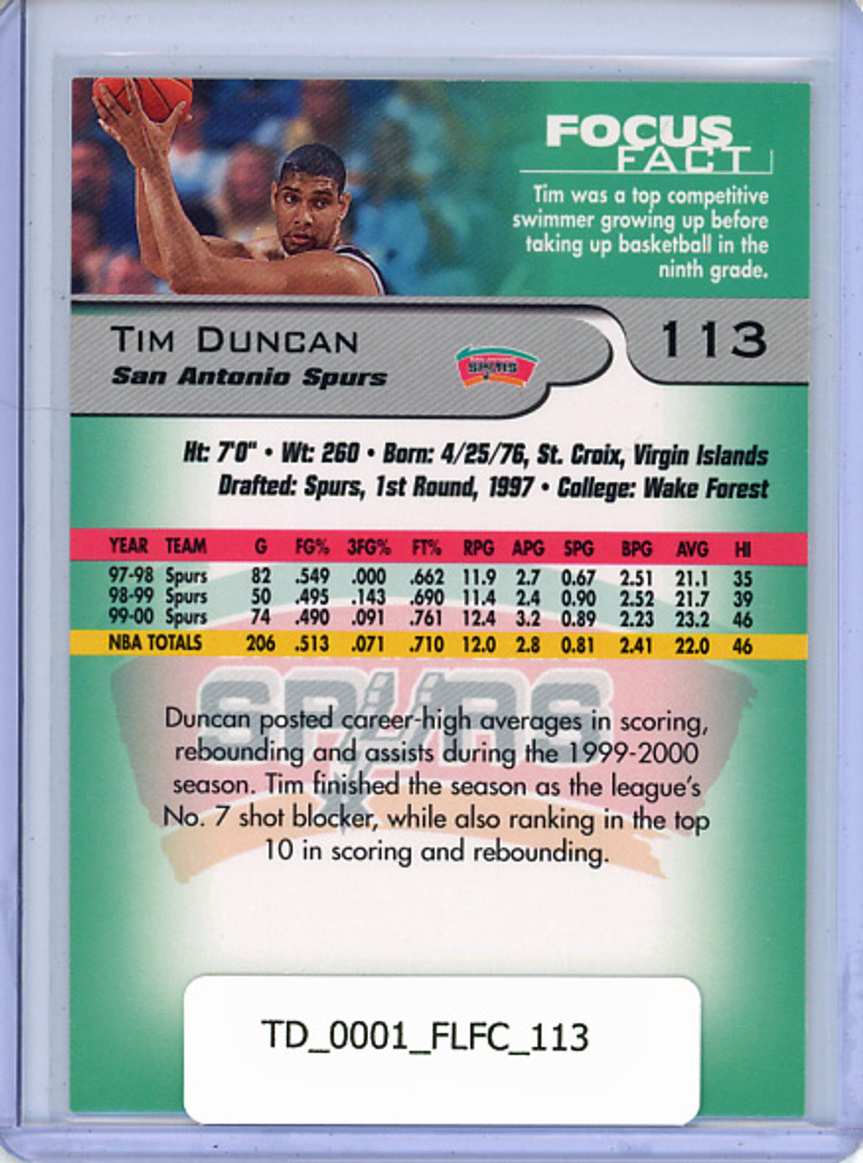 Tim Duncan 2000-01 Focus #113