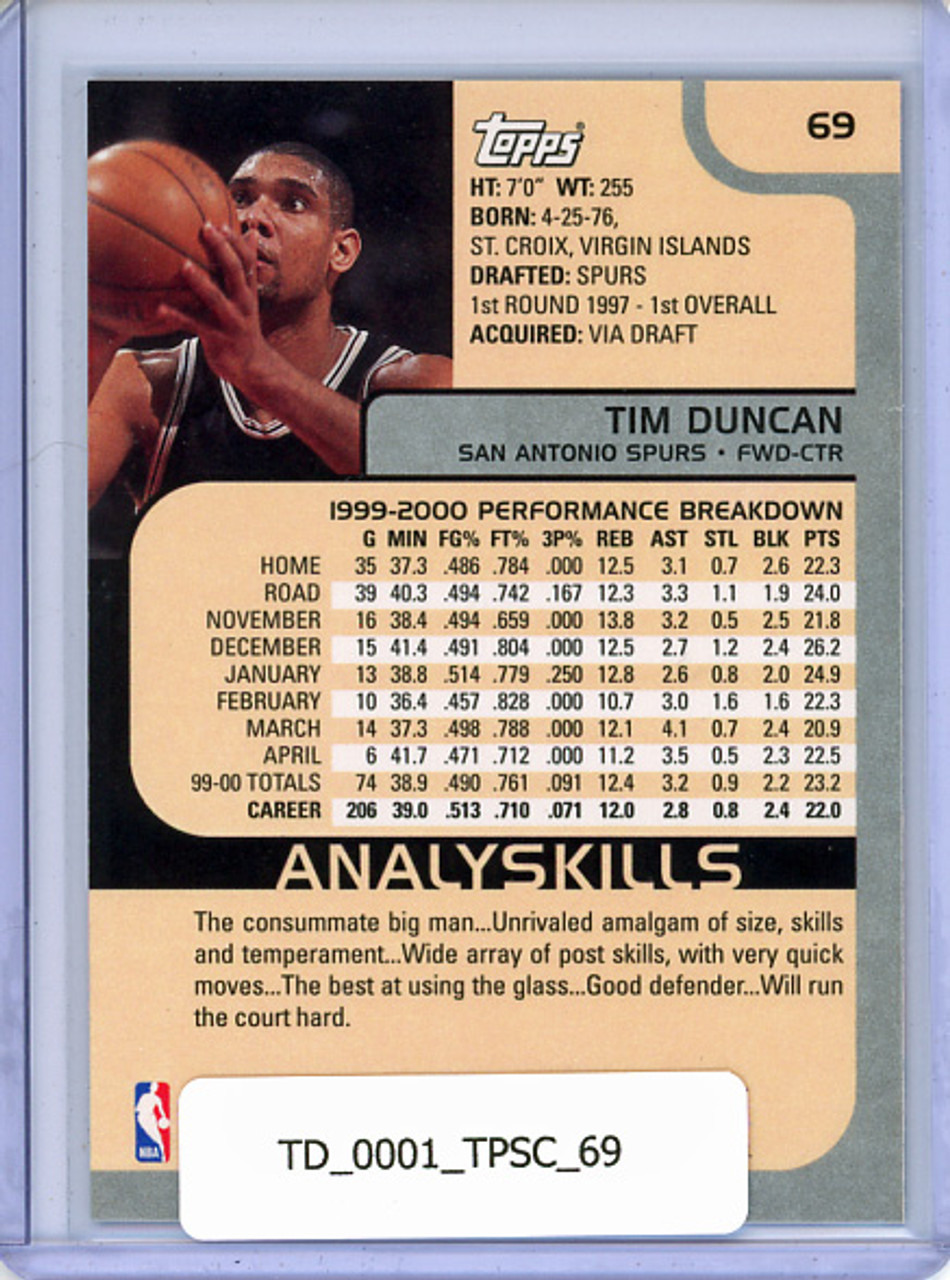 Tim Duncan 2000-01 Stadium Club #69