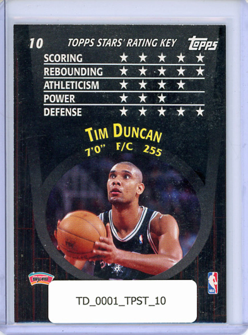 Tim Duncan 2000-01 Topps Stars #10