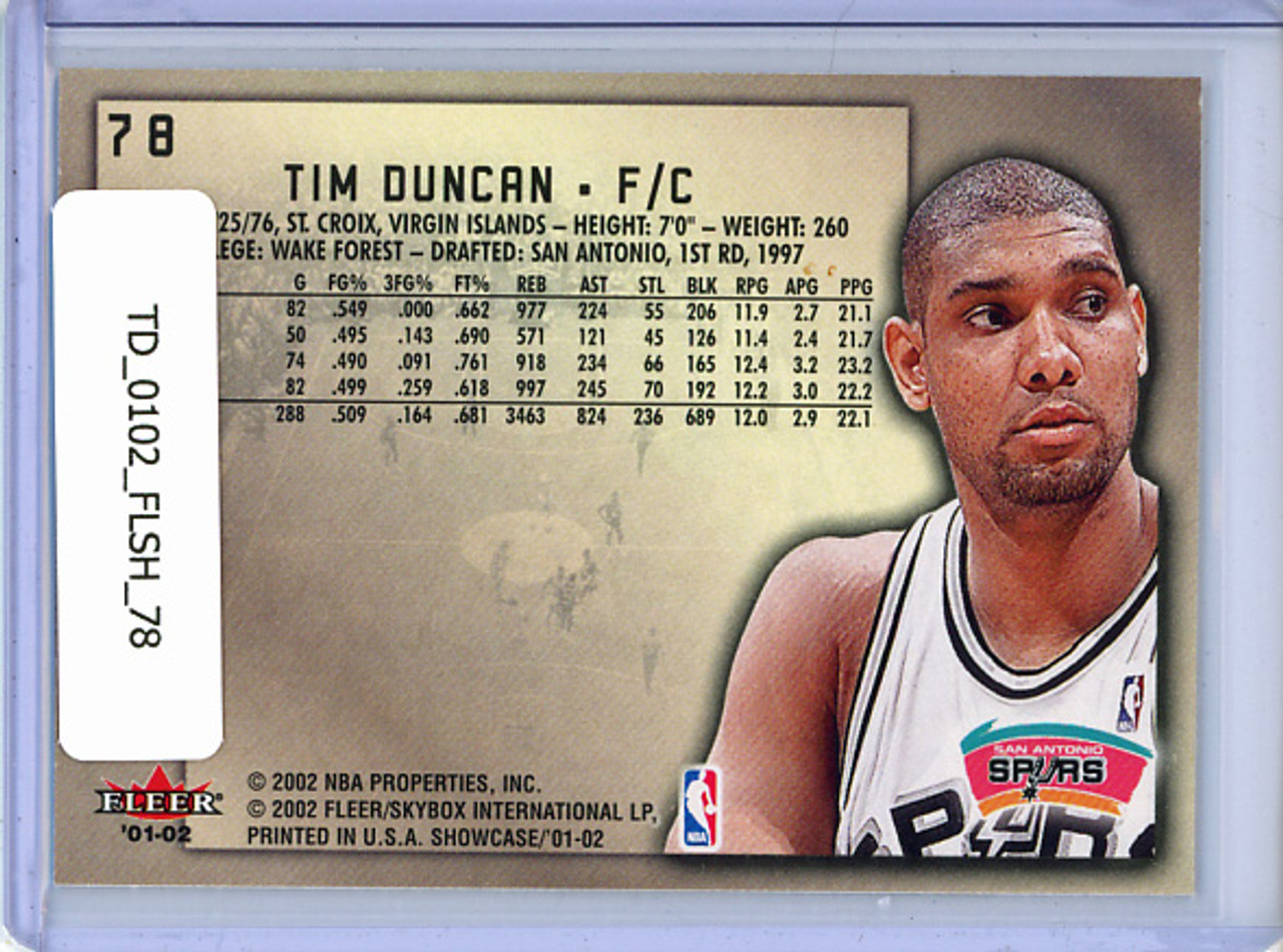 Tim Duncan 2001-02 Showcase #78
