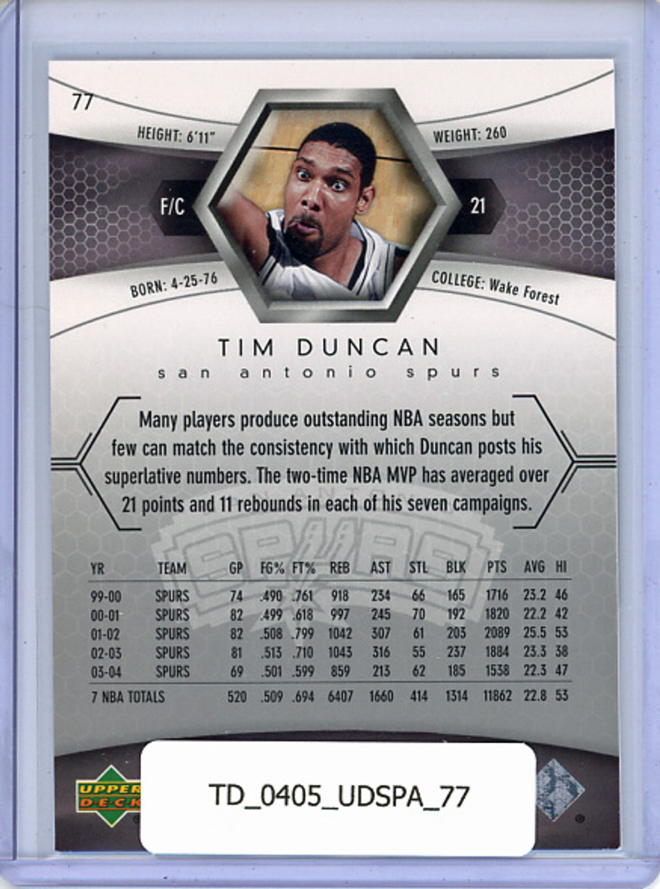 Tim Duncan 2004-05 SP Authentic #77