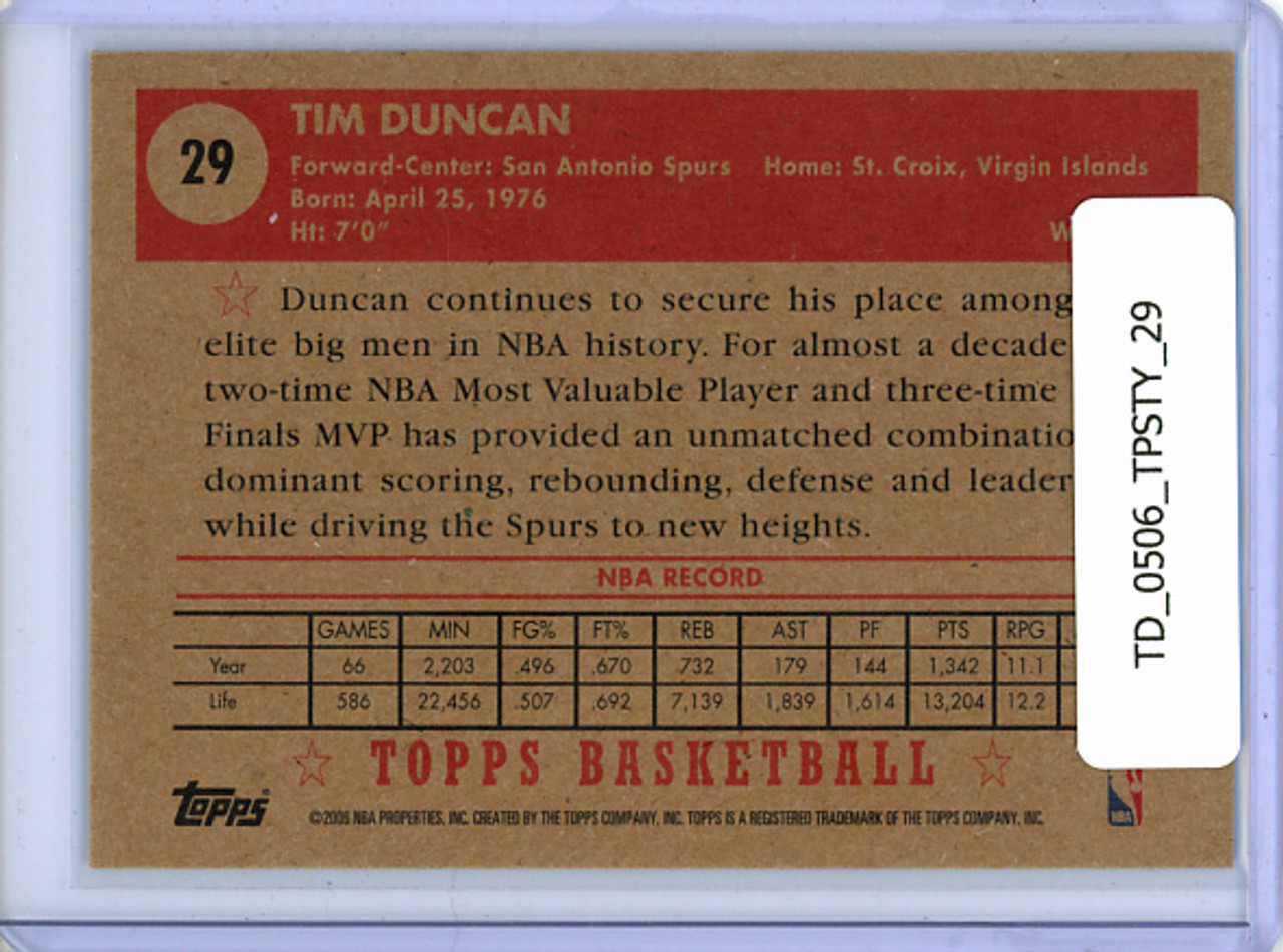 Tim Duncan 2005-06 Topps Style #29