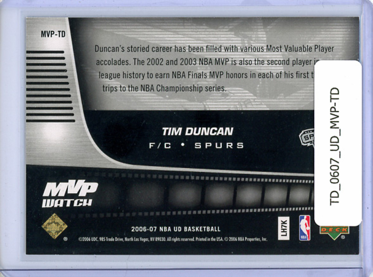 Tim Duncan 2006-07 Upper Deck, MVP Watch #MVP-TD