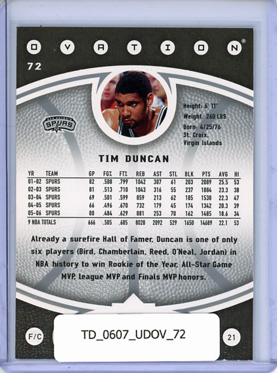 Tim Duncan 2006-07 Ovation #72
