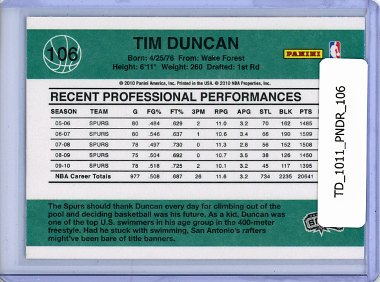 Tim Duncan 2010-11 Donruss #106