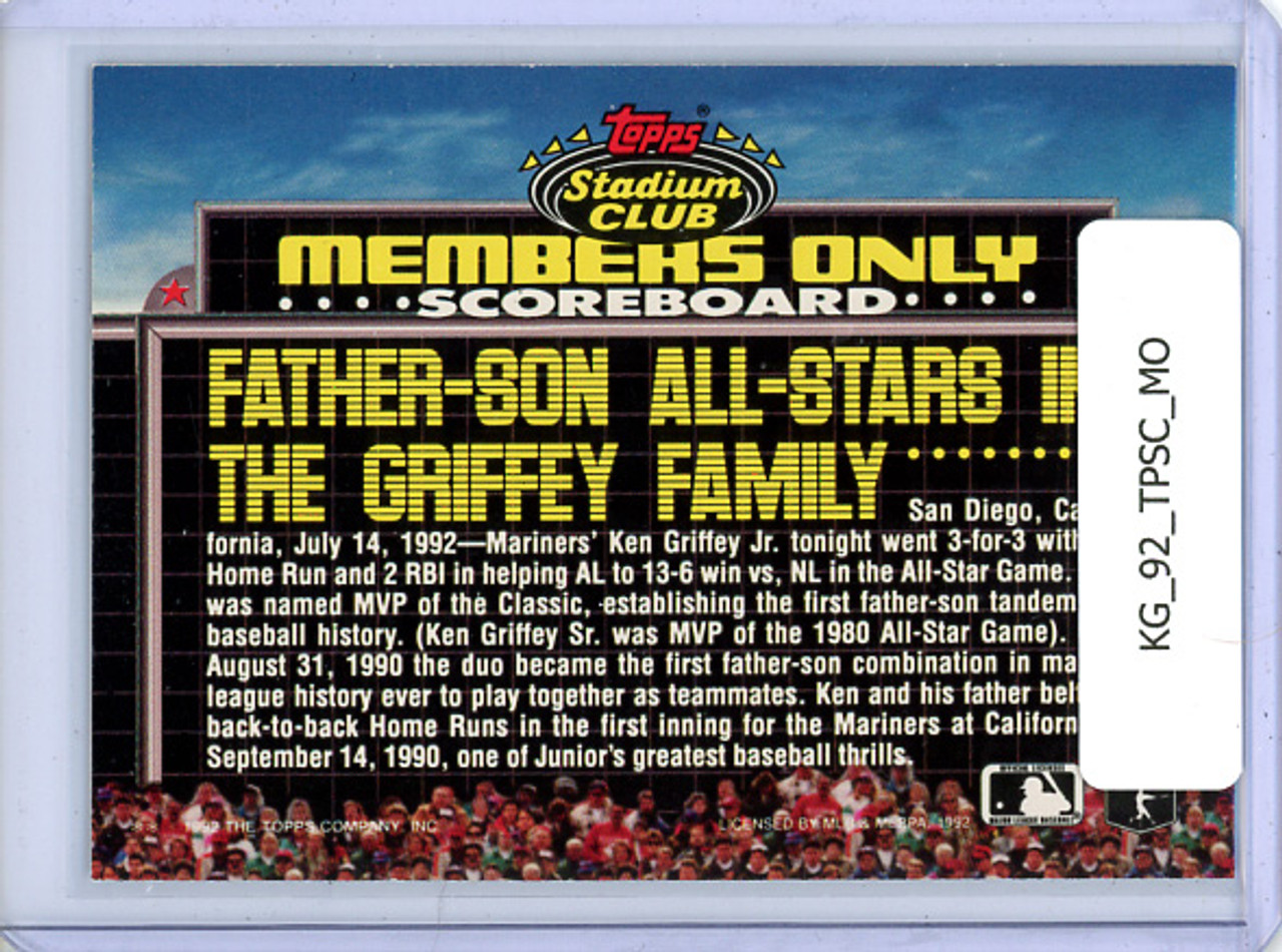 Ken Griffey Jr. 1992 Stadium Club Members Only