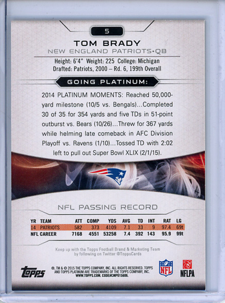 Tom Brady 2015 Platinum #5 Gold (1)