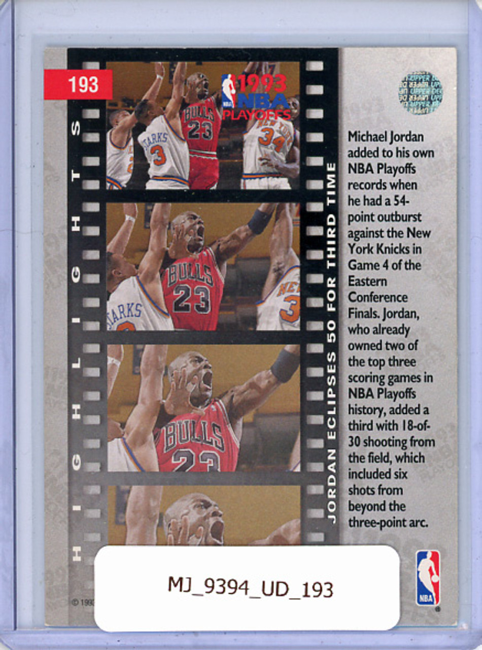 Michael Jordan 1993-94 Upper Deck #193 Playoffs Highlights