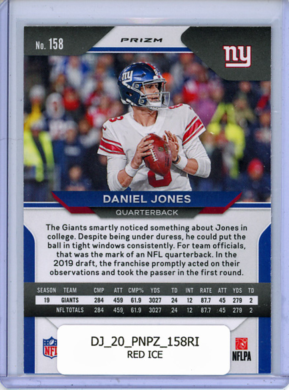 Daniel Jones 2020 Prizm #158 Red Ice