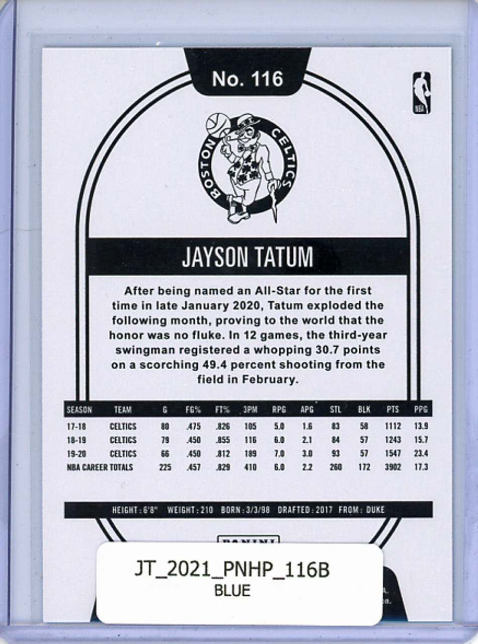 Jayson Tatum 2020-21 Hoops #116 Blue