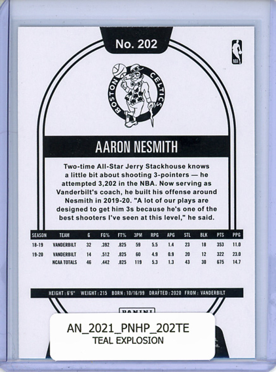 Aaron Nesmith 2020-21 Hoops #202 Teal Explosion