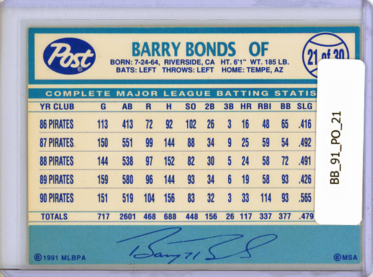 Barry Bonds 1991 Post #21