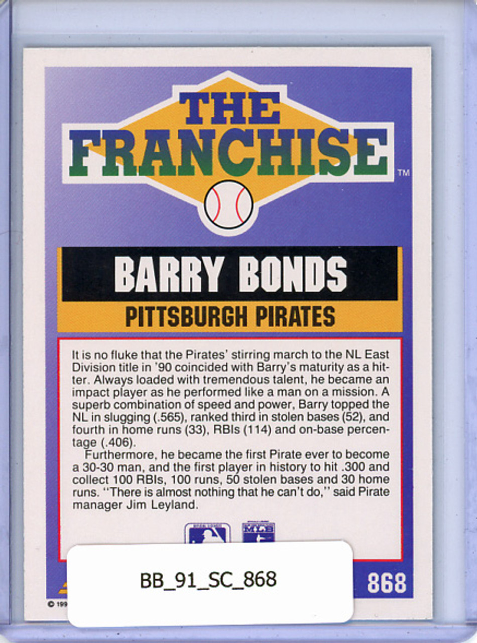 Barry Bonds 1991 Score #868 The Franchise