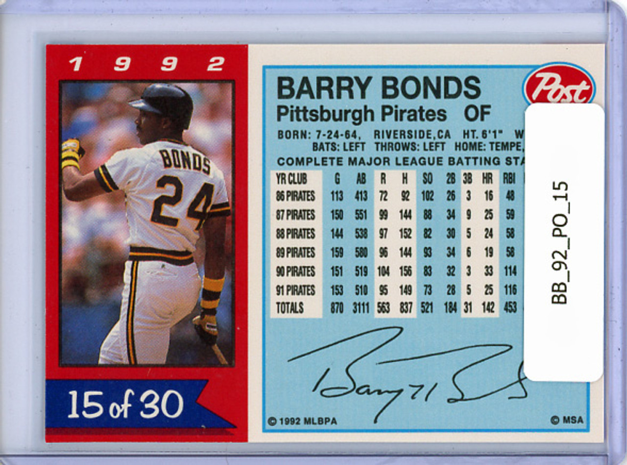 Barry Bonds 1992 Post #15