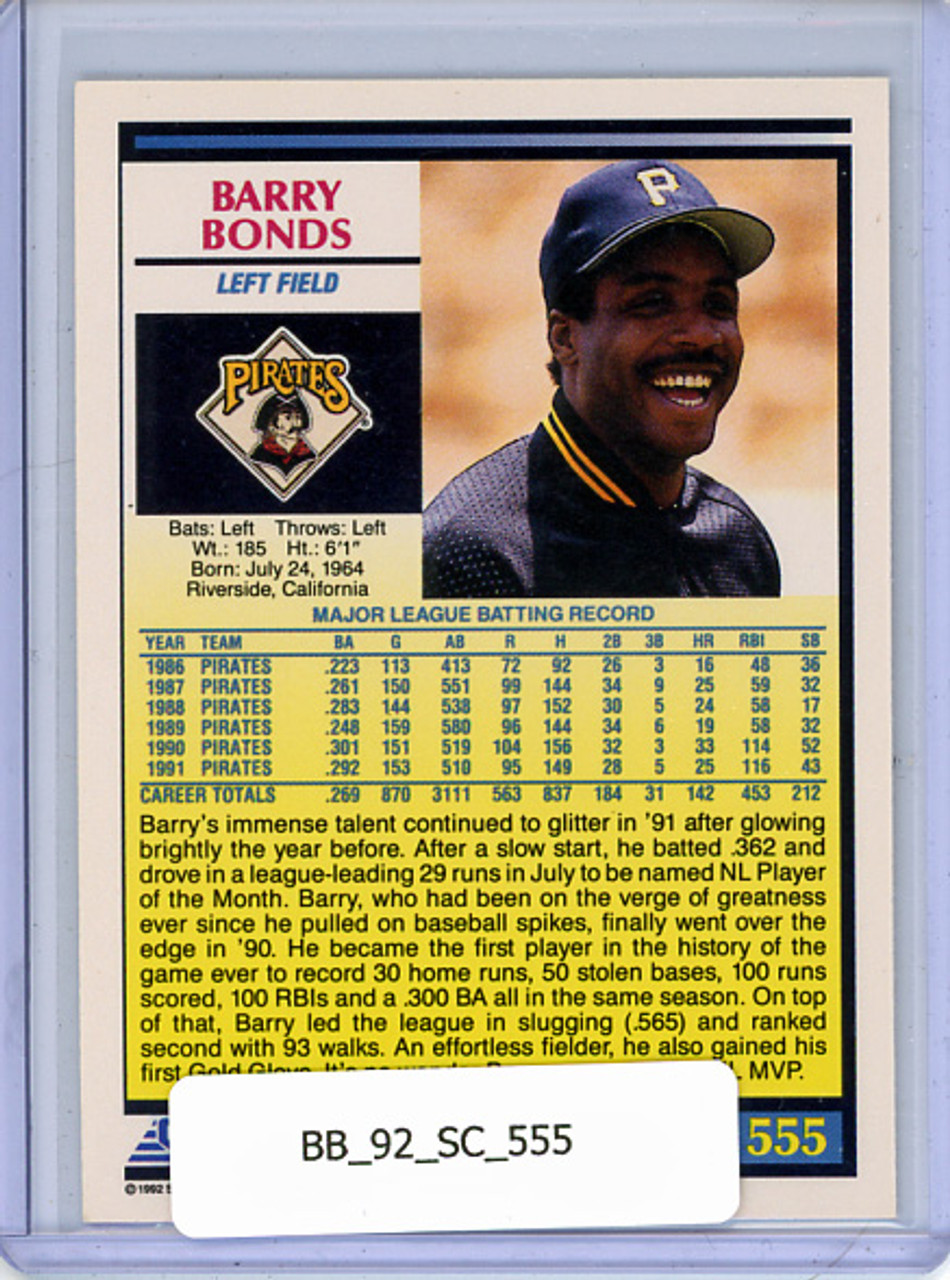 Barry Bonds 1992 Score #555
