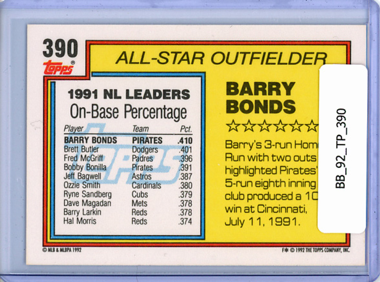 Barry Bonds 1992 Topps #390 All-Star