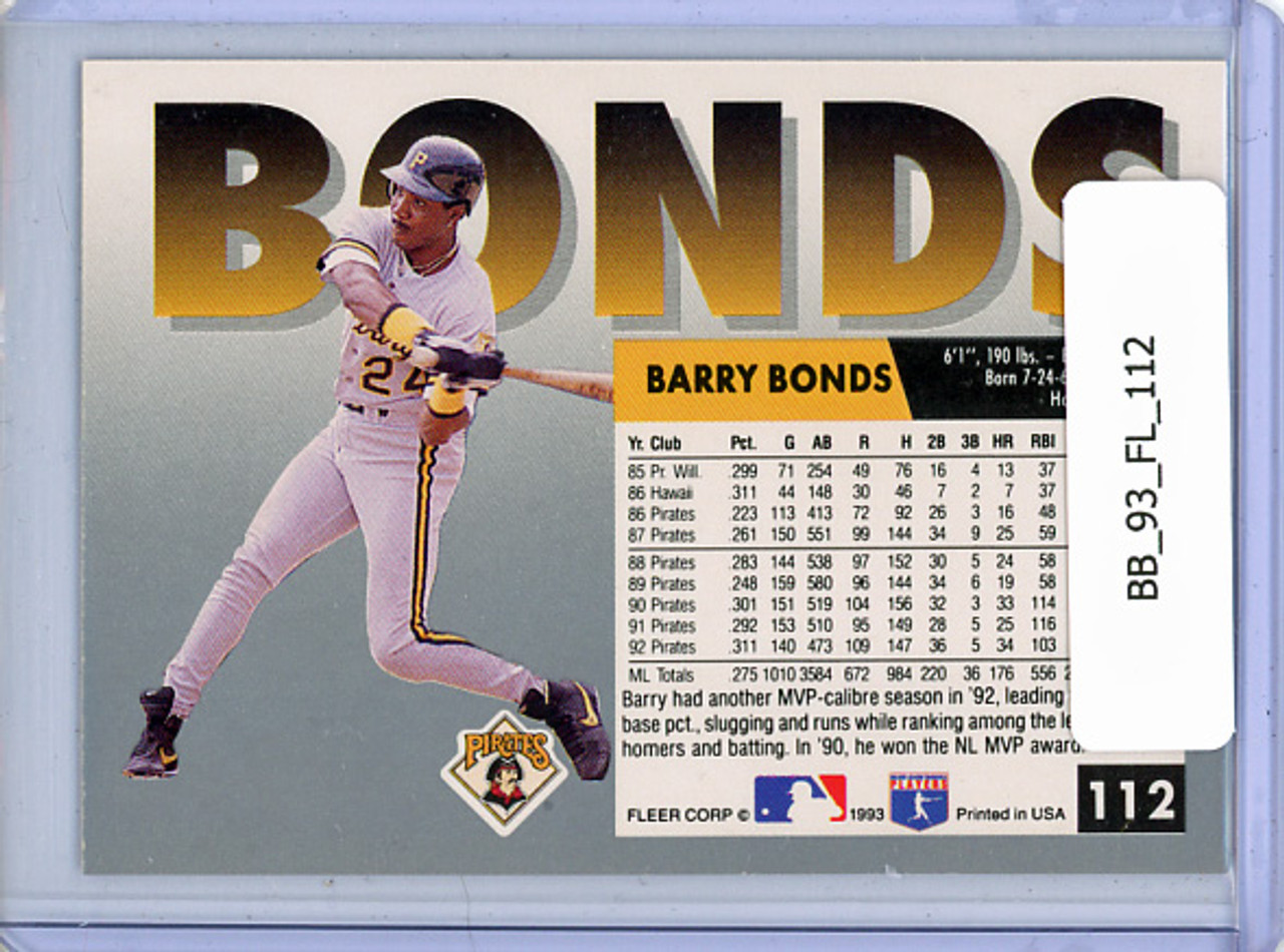 Barry Bonds 1993 Fleer #112