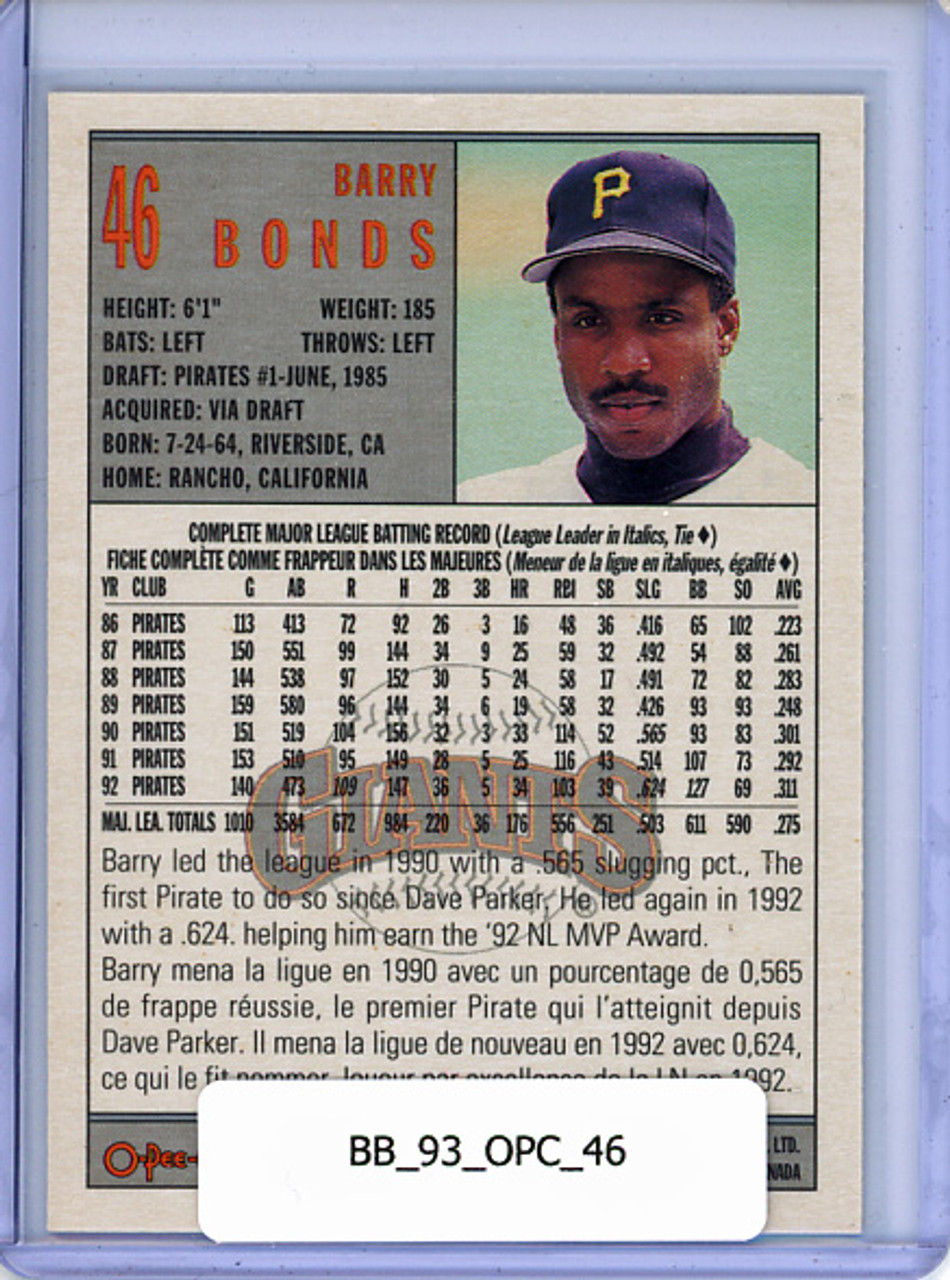 Barry Bonds 1993 O-Pee-Chee #46