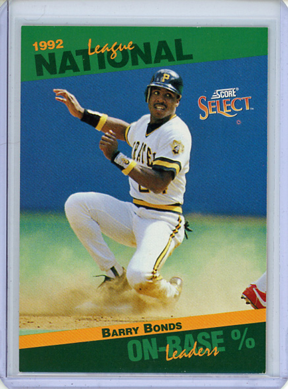 Barry Bonds 1993 Select, Stat Leaders #52 NL On-Base %