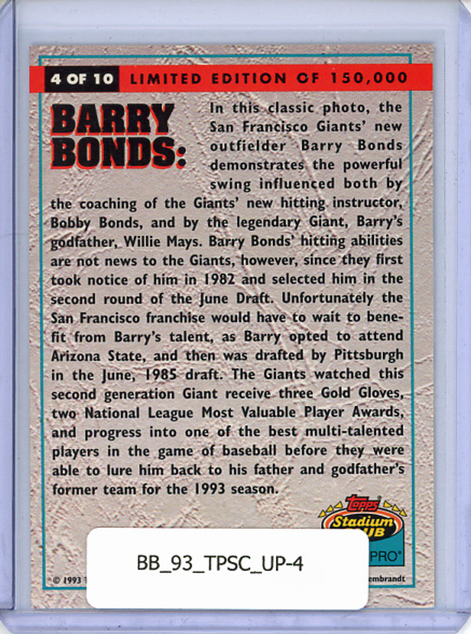 Barry Bonds 1993 Stadium Club, Ultra-Pro #4