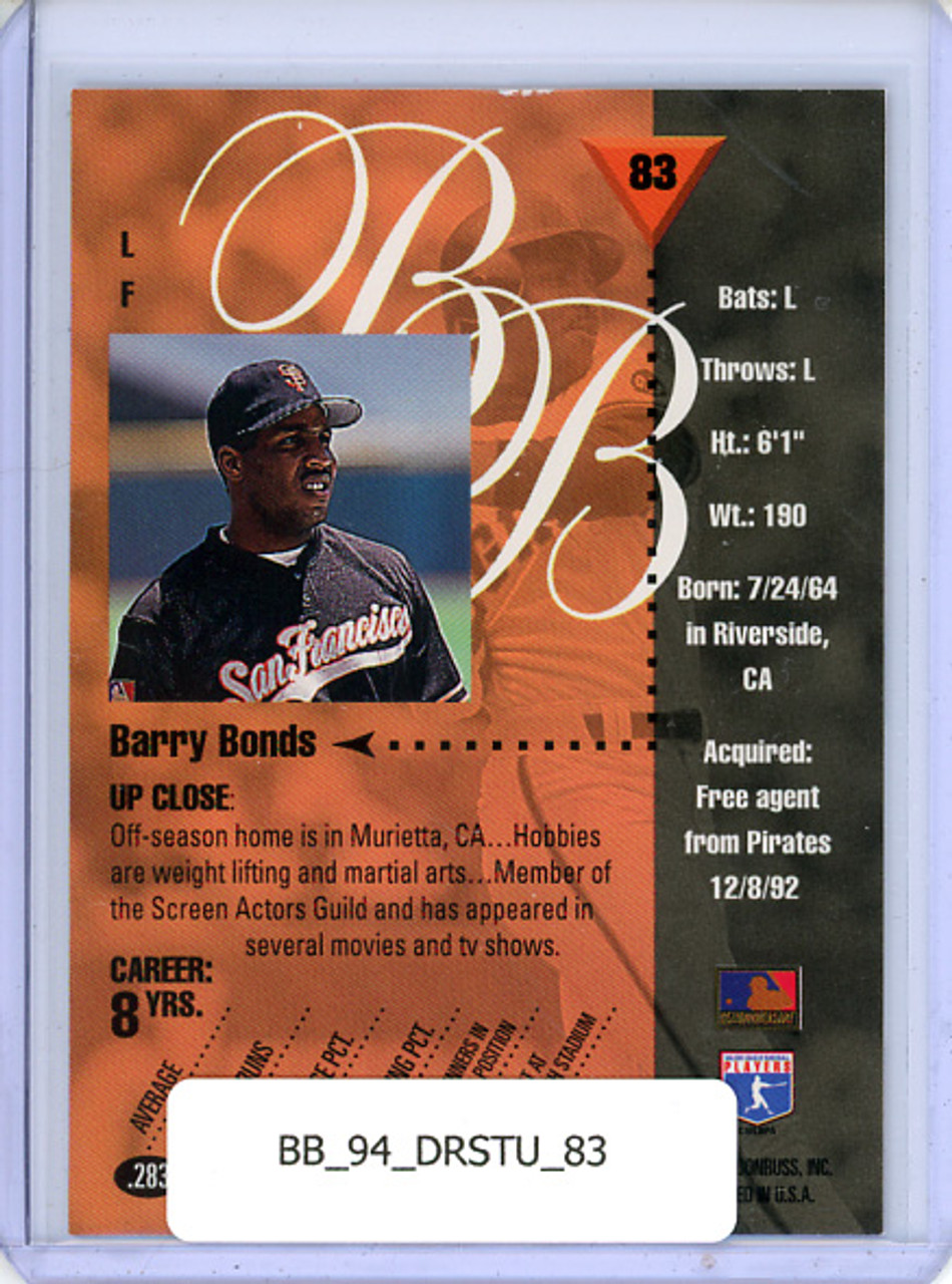 Barry Bonds 1994 Studio #83