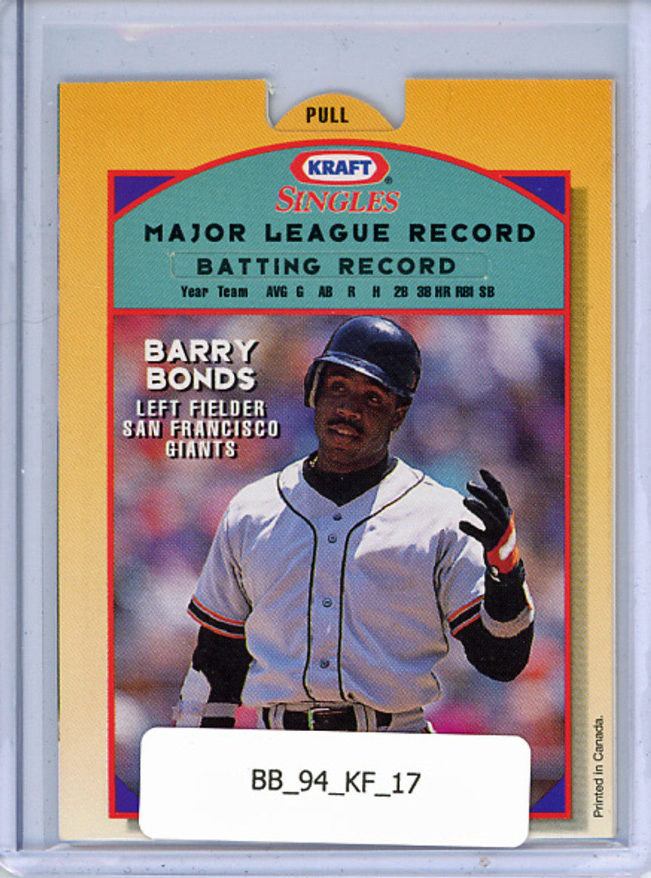 Barry Bonds 1994 Kraft #17
