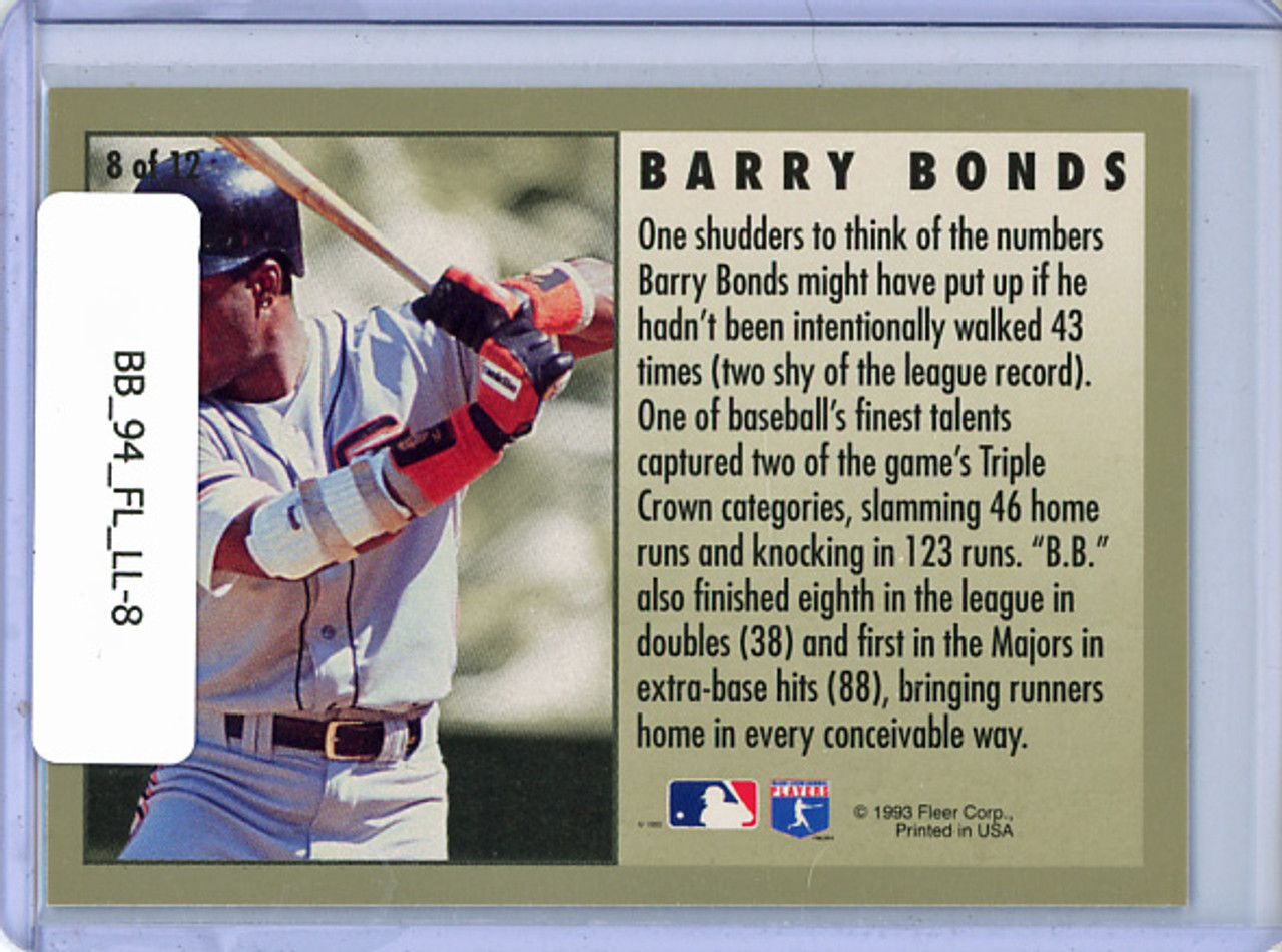 Barry Bonds 1994 Fleer, League Leaders #8