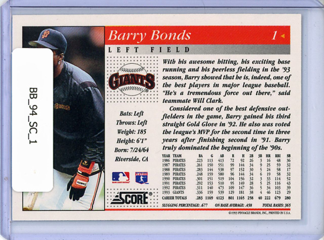 Barry Bonds 1994 Score #1