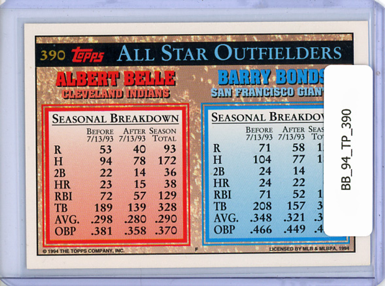 Barry Bonds, Albert Belle 1994 Topps #390 All-Star