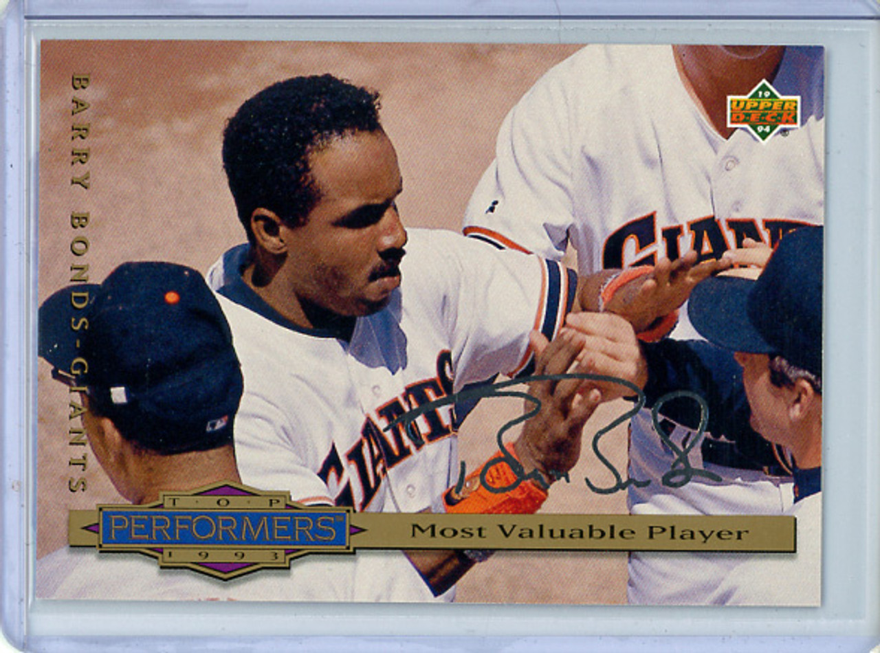 Barry Bonds 1994 Collector's Choice #311 Top Performers Silver Signature