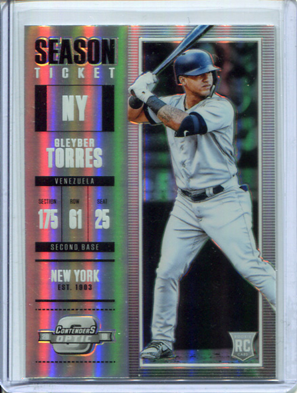 Gleyber Torres 2018 Chronicles, Contenders Optic #10 Holo
