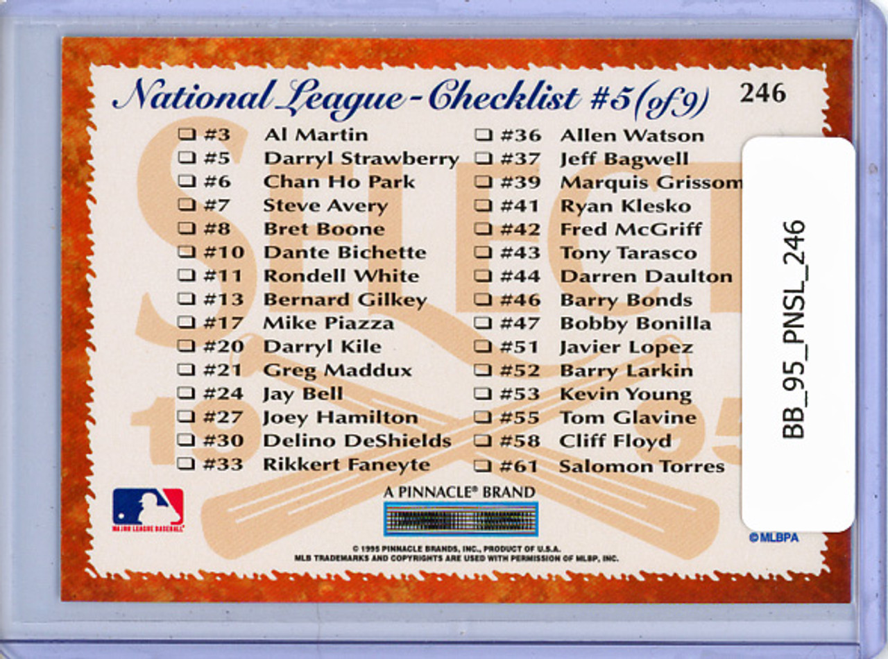 Barry Bonds 1995 Select #246 Checklist