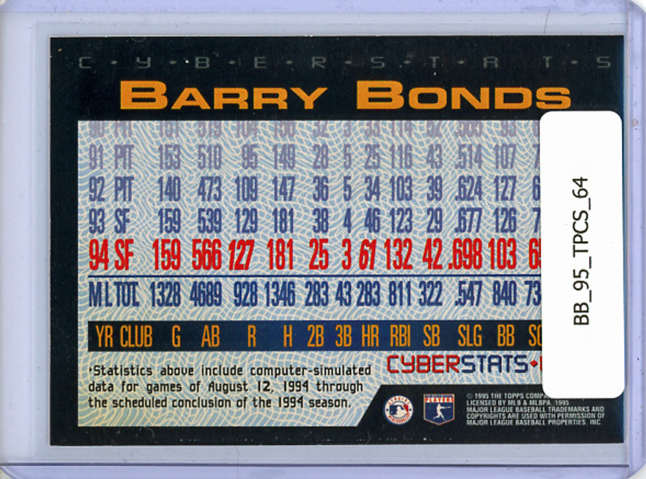 Barry Bonds 1995 Topps Cyberstats #64