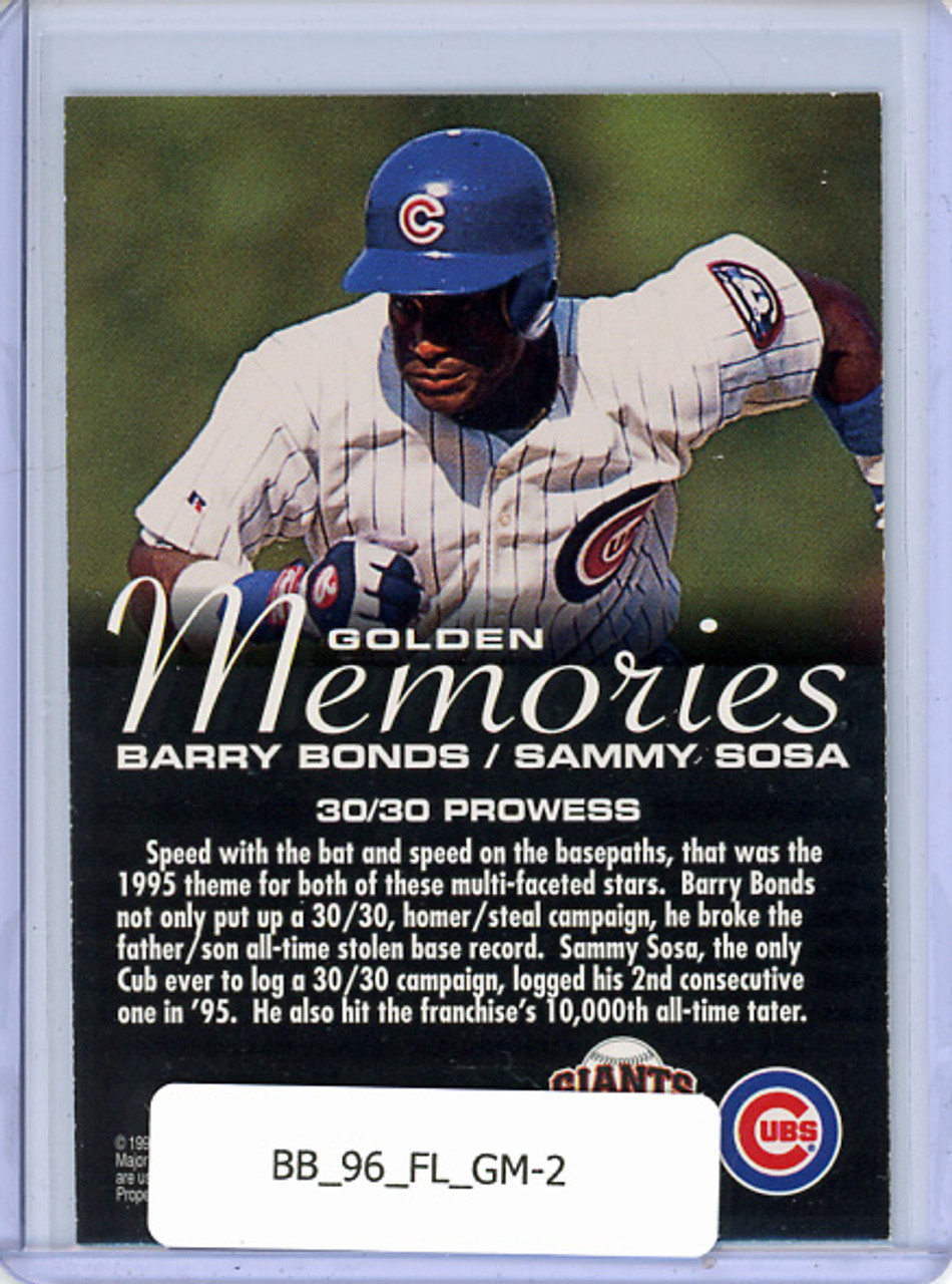 Barry Bonds, Sammy Sosa 1996 Fleer, Golden Memories #2
