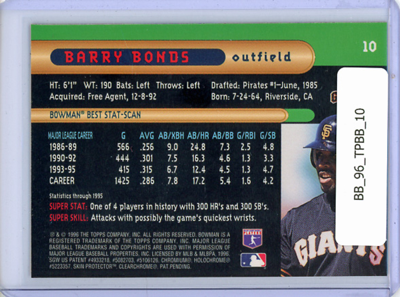 Barry Bonds 1996 Bowman's Best #10