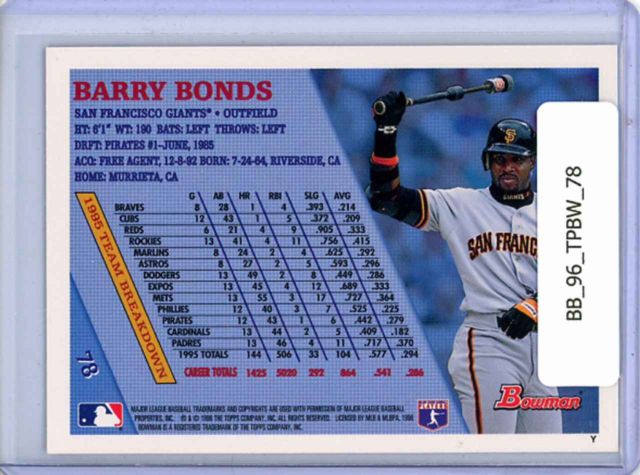 Barry Bonds 1996 Bowman #78