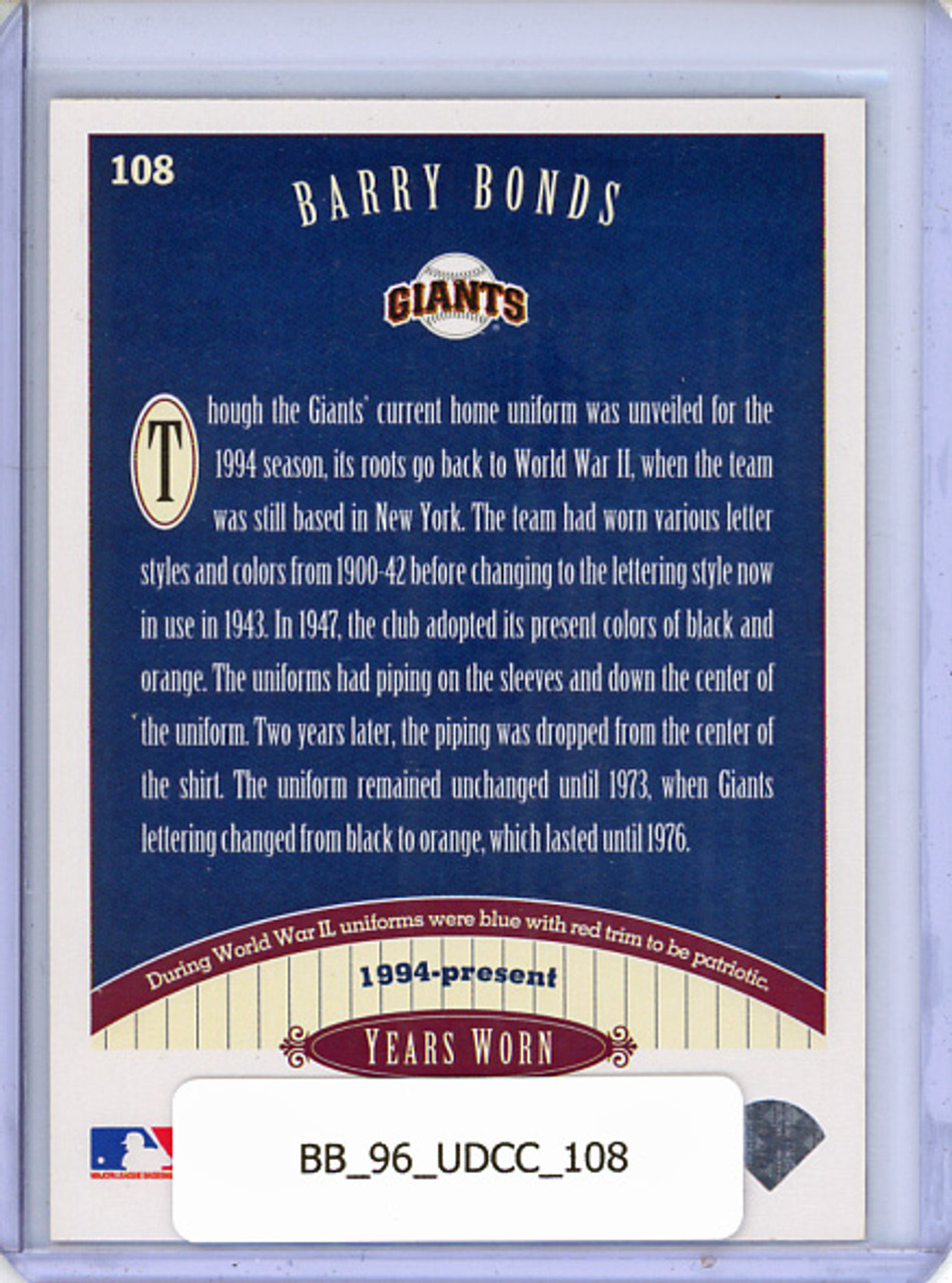 Barry Bonds 1996 Collector's Choice #108 Traditional Threads