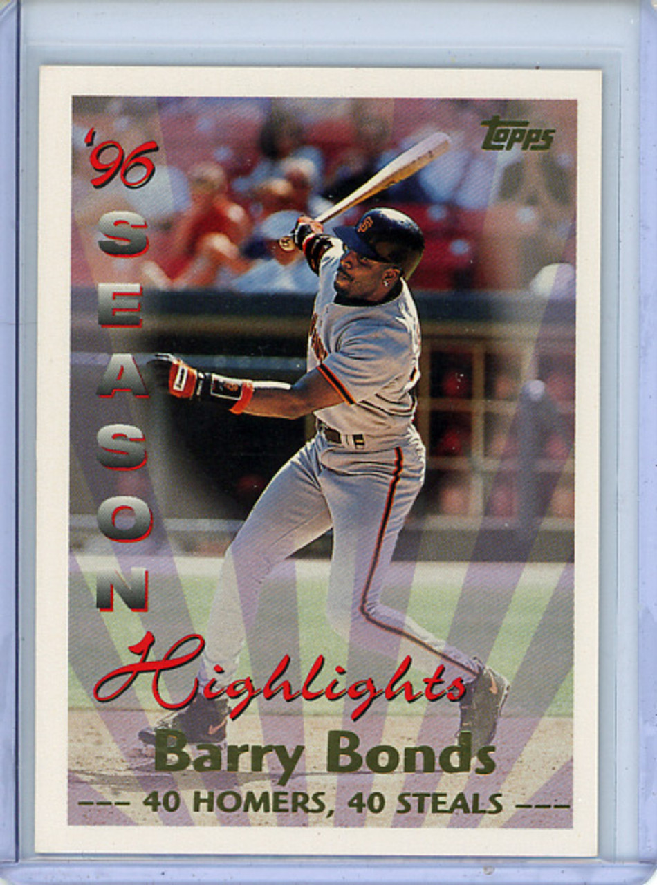 Barry Bonds 1997 Topps #465 Season Highlights