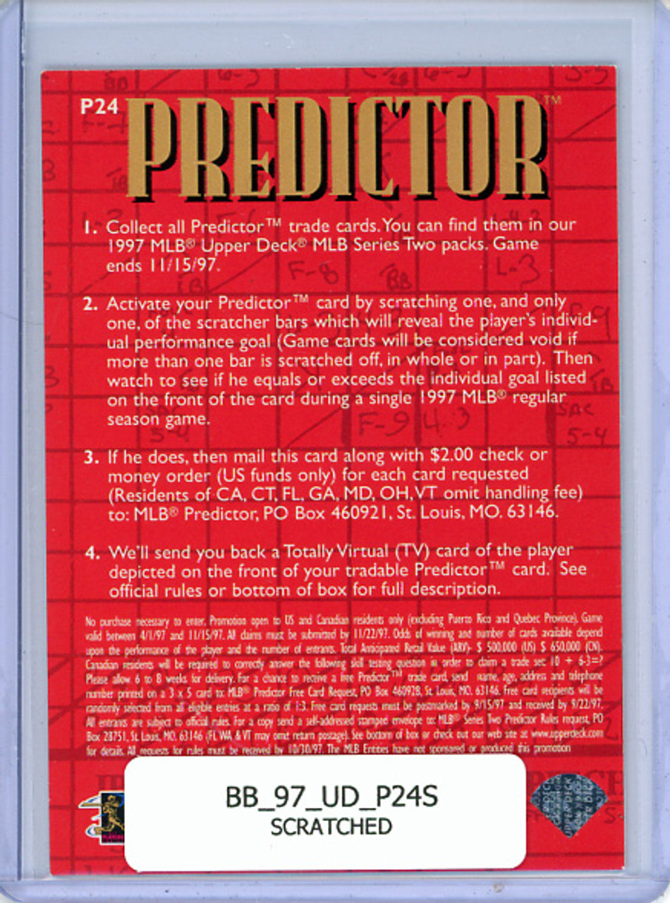Barry Bonds 1997 Upper Deck, Predictor #24 Scratched Off