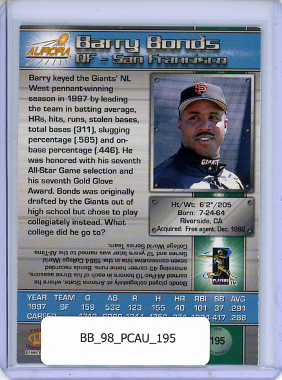 Barry Bonds 1998 Pacific Aurora #195